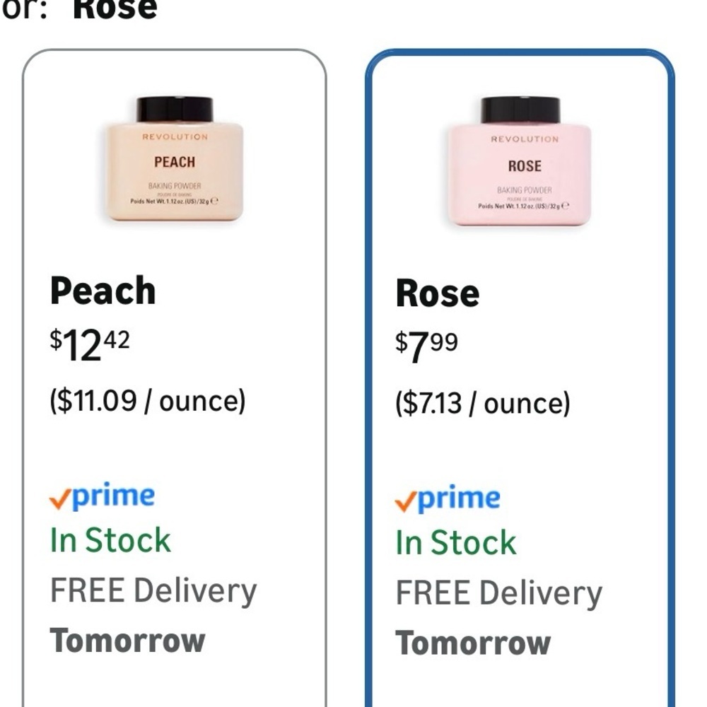 Bundle: 4PCS Revolution Rose and Peach Baking Powder Duo - Picture 3 of 3